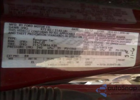 2013 Ford Focus Se from USA, damaged, VIN 1FADP3F2XDL200482